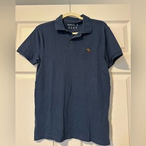 Abercrombie & Fitch Men's Dark Blue Polo Shirt